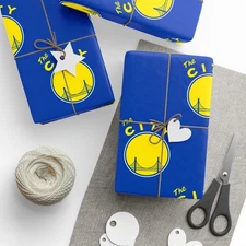 Golden State Warriors The CITY NBA Birthday Gift Wrapping Paper Basketball