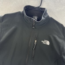 North Face Apex Jacket Mens Medium Black Softshell Full Zip Outdoors Windbreaker