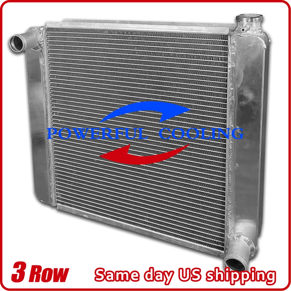 Radiador de carreras de rendimiento de aluminio compatible con 19" x 20" GM Chevy Crossflow 209632 Foto 2 de 4