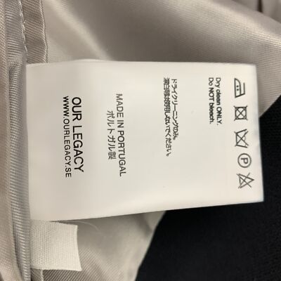OUR LEGACY Size 44 Black Virgin Wool Notch Lapel Sport Coat