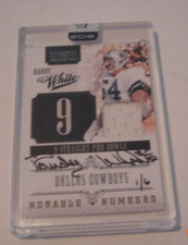 RANDY WHITE 2016 PANINI HONORS NOTABLE #S GAME USED JERSEY AUTO 1/6 SIGNED CARD