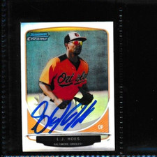 2013 Bowman Chrome Mini #CC-B04 L.J. Hoes refractor signed autograph (ZZ125)