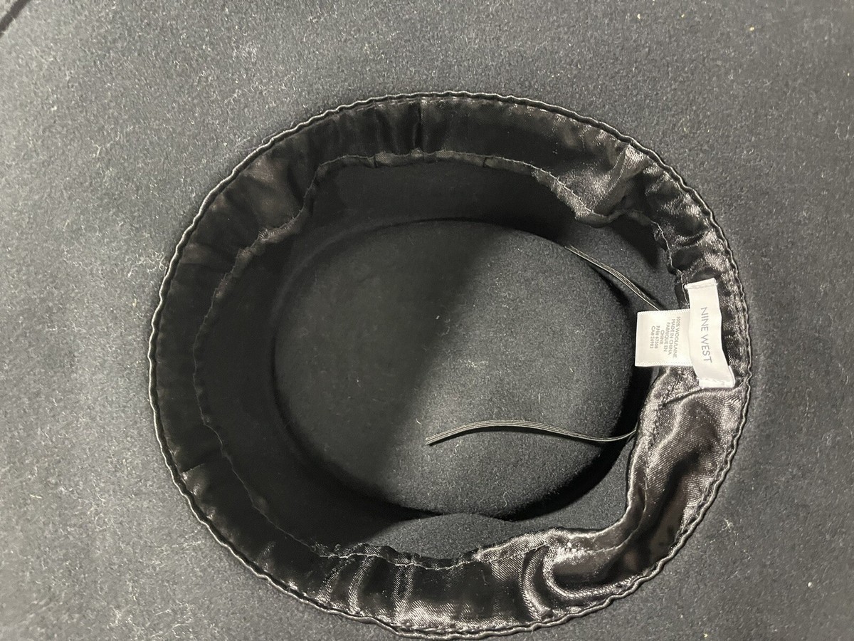 NWOT Nine West Women\'s Wool Felt Telescope Floppy Hat One Size Black‌‌‌‌‌‌‌ Nine West Felt Hats for Women for sale | eBay main image 2