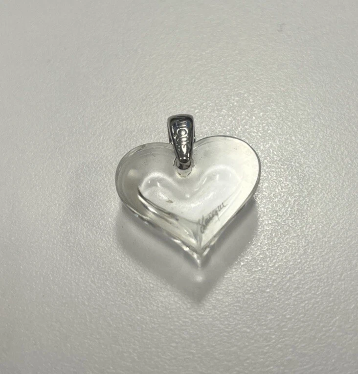 COLGANTE CORAZÓN PLATA Y CRISTAL TRANSPARENTE LALIQUE  Foto 4 de 4