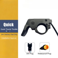 Electric Bike Scooter Thumb Throttle 3Pin Connector for 12V-72V E-bike Accessor