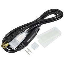 Black Led Strip Light Power Cord Kit - 120 Volt - High Output Smd-5050 - 6 Foo