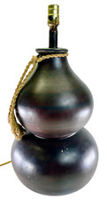 58.4cm en Bois Double Gourde Lustré Milieu Du Siècle Asian