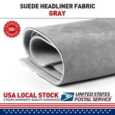 Grey Automotive Headliner Fabric Auto Upholstery 3/16" Foam Backed 60" Wide