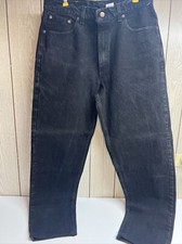 VTG Levis 550 Black Relaxed Tapered Jeans Mens Size 36x34 USA MADE Heavy Denim