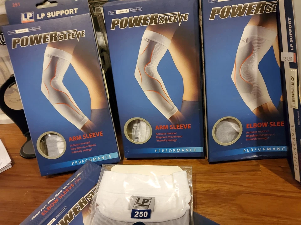 Size MEDIUM Advanced LP Support Performance LYCRA White Power Sleeve FREE SHIP - Image 3 of 4