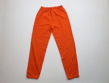 Vintage 90s Streetwear Mens Small Distressed Blank Sweatpants Joggers Orange USA