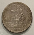 1877-S Silver Trade Dollar, VF Details, Cleaned