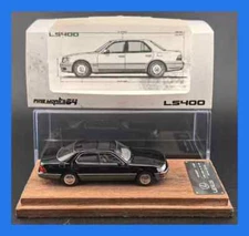 Fine Works 1/64 TOYOTA LEXUS LS400 Black/Grey Diecast Model Car