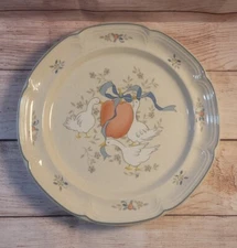 International Marmalade Round Platter  Plate Geese Ducks Vintage 12.25 Diameter 
