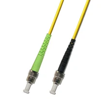 6M (19.68ft) OS2 ST/APC to ST/UPC Fiber Optic Cable Simplex Singlemode 9/125