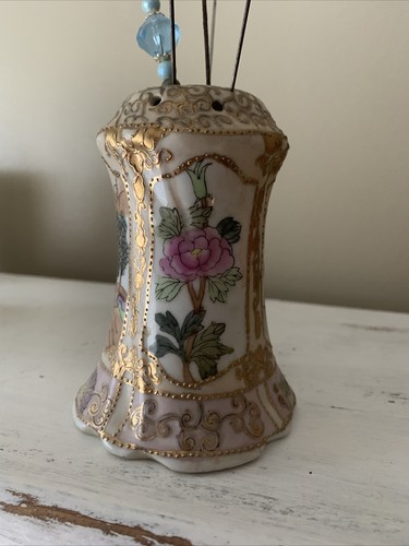 Nippon handbemalter Hutnadelhalter + 5 Art Deco Sammlerstück Hutnadeln SET OOAK ❤️tb - Bild 3 von 12
