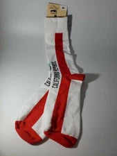 For Bare Feet California Republic Crew Socks Size Large 10-13 NEW