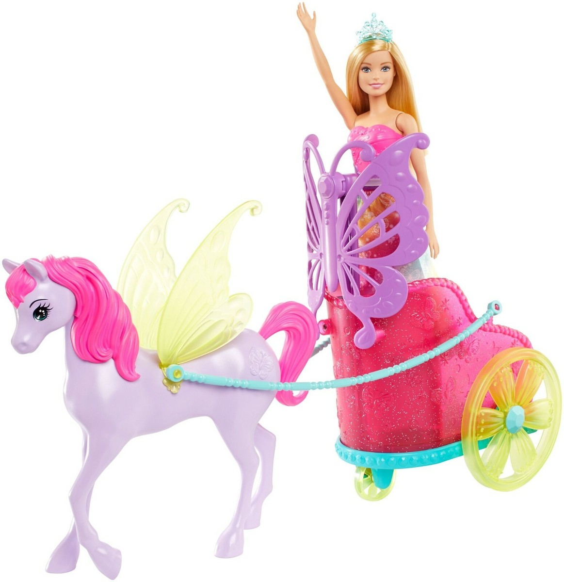 Barbie Dreamtopia Princess Doll With Fantasy Horse Chariot