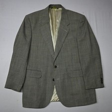 Vtg Botany 500 42R Brown Glenn Plaid USA Made Wool Mens Blazer Sport Jacket