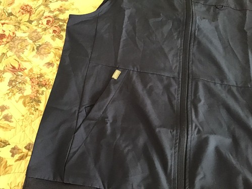 *NWT* WOMEN'S HANES COMFORT FIT SCRUB VEST ~ STRETCHY ~ NAVY ~ ZIP FRONT ~ MED - Picture 5 of 9