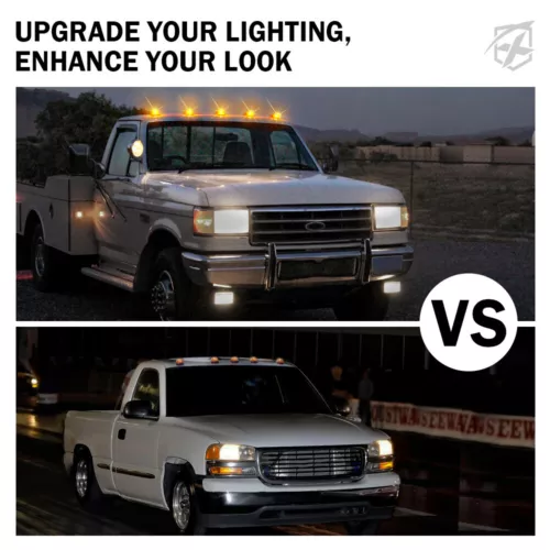 5Pcs Smoke LED Cab Roof Lights Marker Amber For Ford F150 F-250 F-350 F450 SUV - Picture 5 of 11