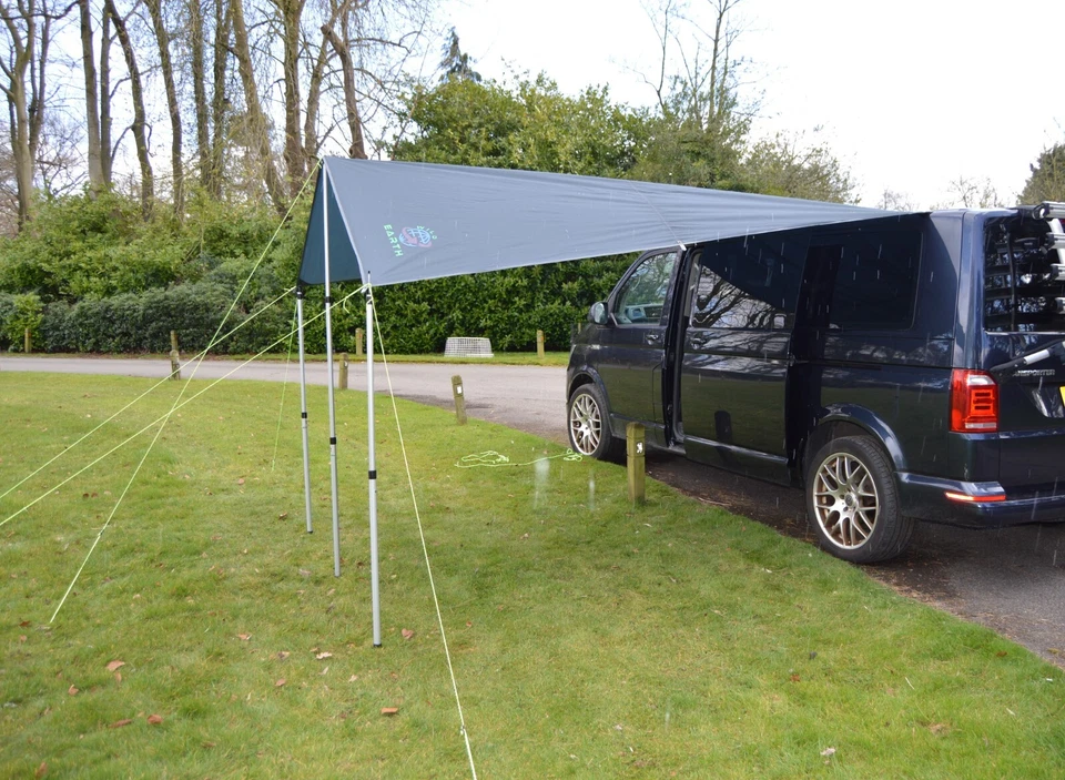 Campervan Caravan Awning sun canopy by WILD EARTH DELUX SET 2.4x 3m DARK GREY - Image 2 of 4