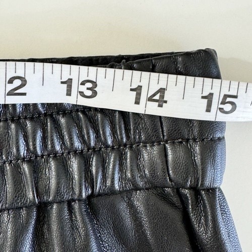 ALICE + OLIVIA Classic Pete Vegan Leather Jogger Black Elastic Waist Goth Rock L - Picture 14 of 16