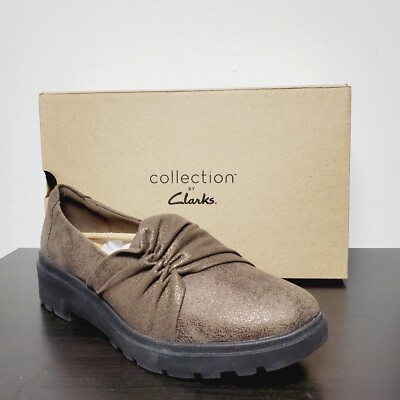 Clarks Collection Calla Style Ruched Slip-On Women's Loafers in