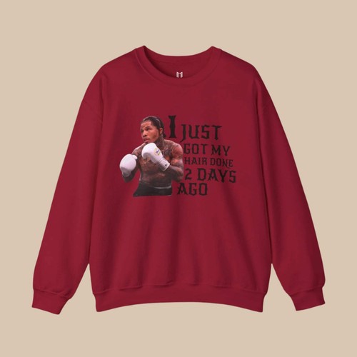 I Just Got My Hair Done 2 Days Ago - Gervonta Tank Davis Boxing CREWNECK SWEATER - Picture 3 of 25