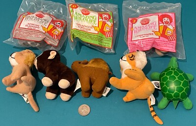 Amazing Wildlife 1994 1995 McDonald's Happy Meal Plush Toys - NEW
