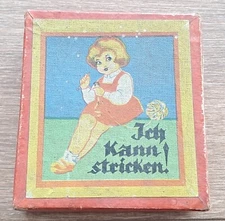 Old vintage German "I can knit" learning kit  very rare