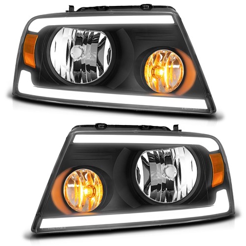 For 2004-2008 Ford F150 Lincoln Mark LT Chrome LED DRL Headlight Assembly