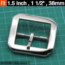 Heavy Duty Octagonal Stainless Steel Pin Buckle for Leather Belt 1 1/2" 38mm