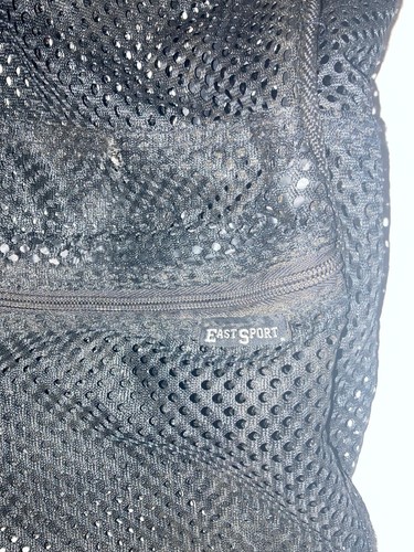 East Sport EastSport Black Mesh Backpack 18" tall Two Pockets - Picture 3 of 6