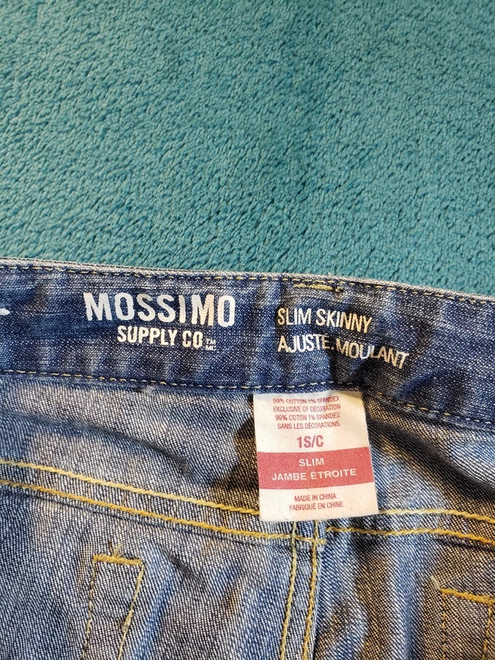 Mossimo Jeans Sz 1 Womens Blue Stretch Pants Ladies Denim Mid Rise Slim Skinny - Image 3 of 4