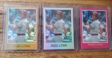 2024 Topps Heritage Insert Fred Lynn 3 Parallel Lot Base, SP, SSP BS75-3 Red Sox