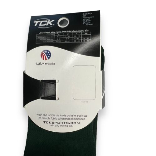 TCK Performance Athletic Socks Dark Green Size Large 9-12 2 Pair New - Picture 3 of 4