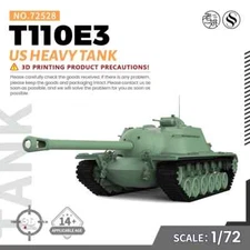SSMODEL SS72528 1/72 25mm Military Model Kit US T110E3 Heavy Tank