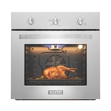 Empava 24 in. 2.3 cu. Ft. Single Gas Wall Oven - Bake Broil Rotisserie Functions
