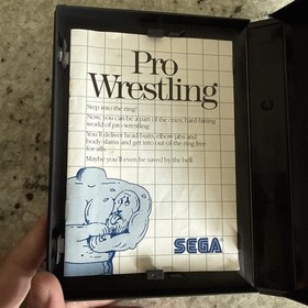 Pro Wrestling (Sega Master System, 1986) Manual, Insert, Box Authentic Tested