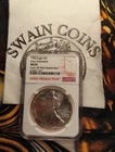 (1) 1990 AMERICAN SILVER EAGLE NGC MS69 EARLY PRODUCTION- US MINT SEALED ES-121