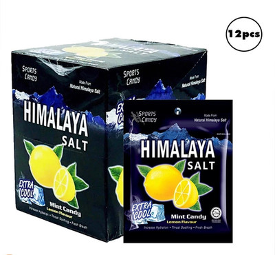 12 Pack of HIMALAYA SALT Sport Mint Candy Extra Cool LEMON Flavor ORIGINAL