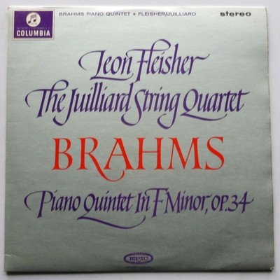 Julliard String Quartet Brahms Piano Quintet In F Minor LP Columbia SAX2541 E...