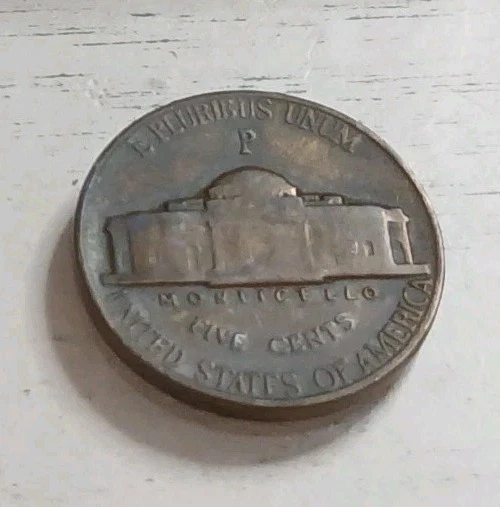 1943-P Plata Jefferson "Guerra" Níquel - Tonificación Genial ~ ¡Envío Gratis! #3 Foto 2 de 2