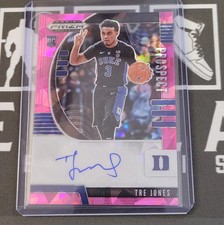 Tre Jones 2020 Panini Prizm Draft Picks Prospect Autographs Pink Cracked Ice Pri