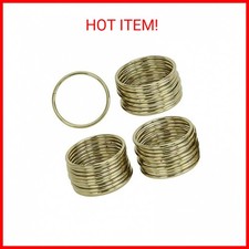 Iconikal Metal Macrame Rings, 2-Inch Diameter, 3mm Thick, Gold Tone, 30-Pack