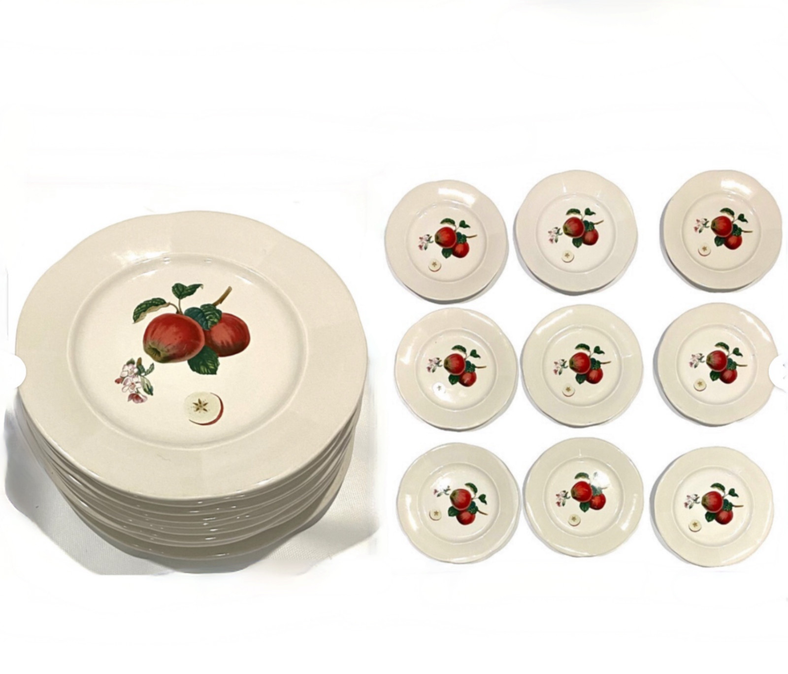 8&rdquo; Stoneware Fruit Pattern Oven Safe Dishes