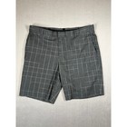 Nike Golf Modern Fit Dri-FIT Herren grau Fensterscheibe kariert Shorts Größe 38 Stretch