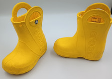 Crocs Kids Yellow Handle It Rain Boots Size C6 Waterproof