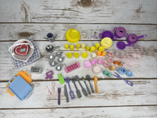 Vintage 1990s Barbie Dream Kitchen 68 Piece Accessory Lot